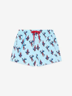 MC2 Saint Barth Boys Spidey Hanging Swim Shorts in Multicolour