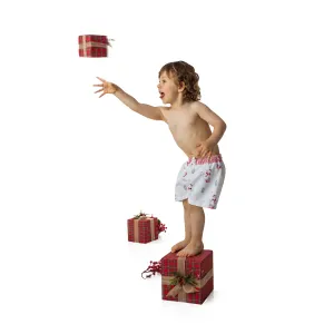 Meia Pata Boys Snowman Swim Shorts