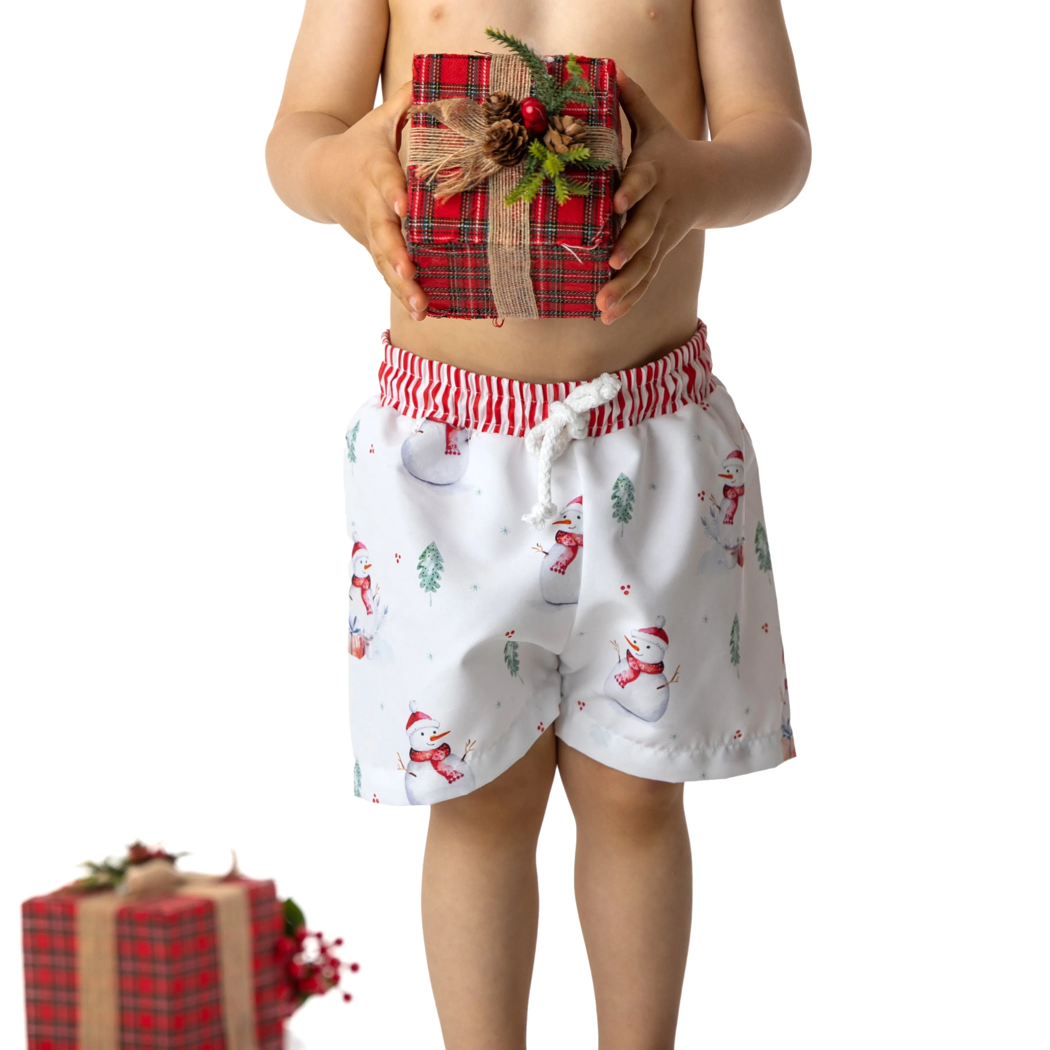 Meia Pata Boys Snowman Swim Shorts