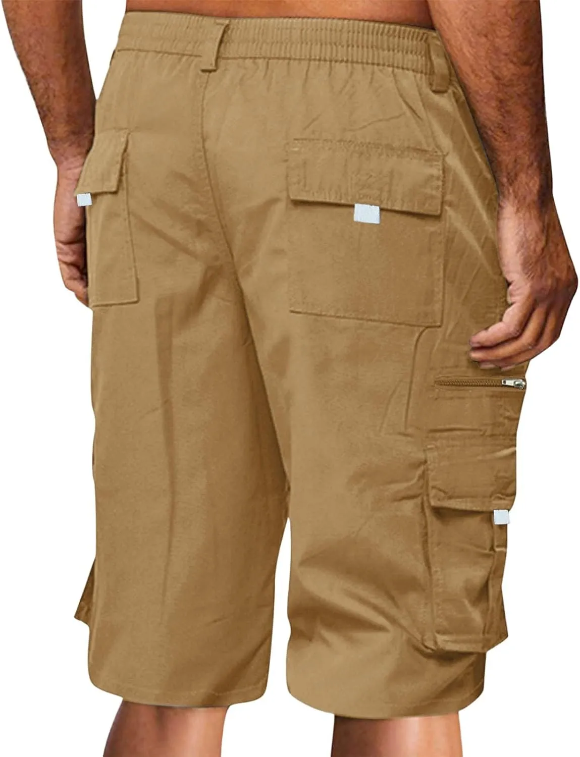 Mens Cargo Shorts Casual Flat Front Shorts Running Shorts with Multi Pocket Athletic Shorts Summer Utility Cargo Short