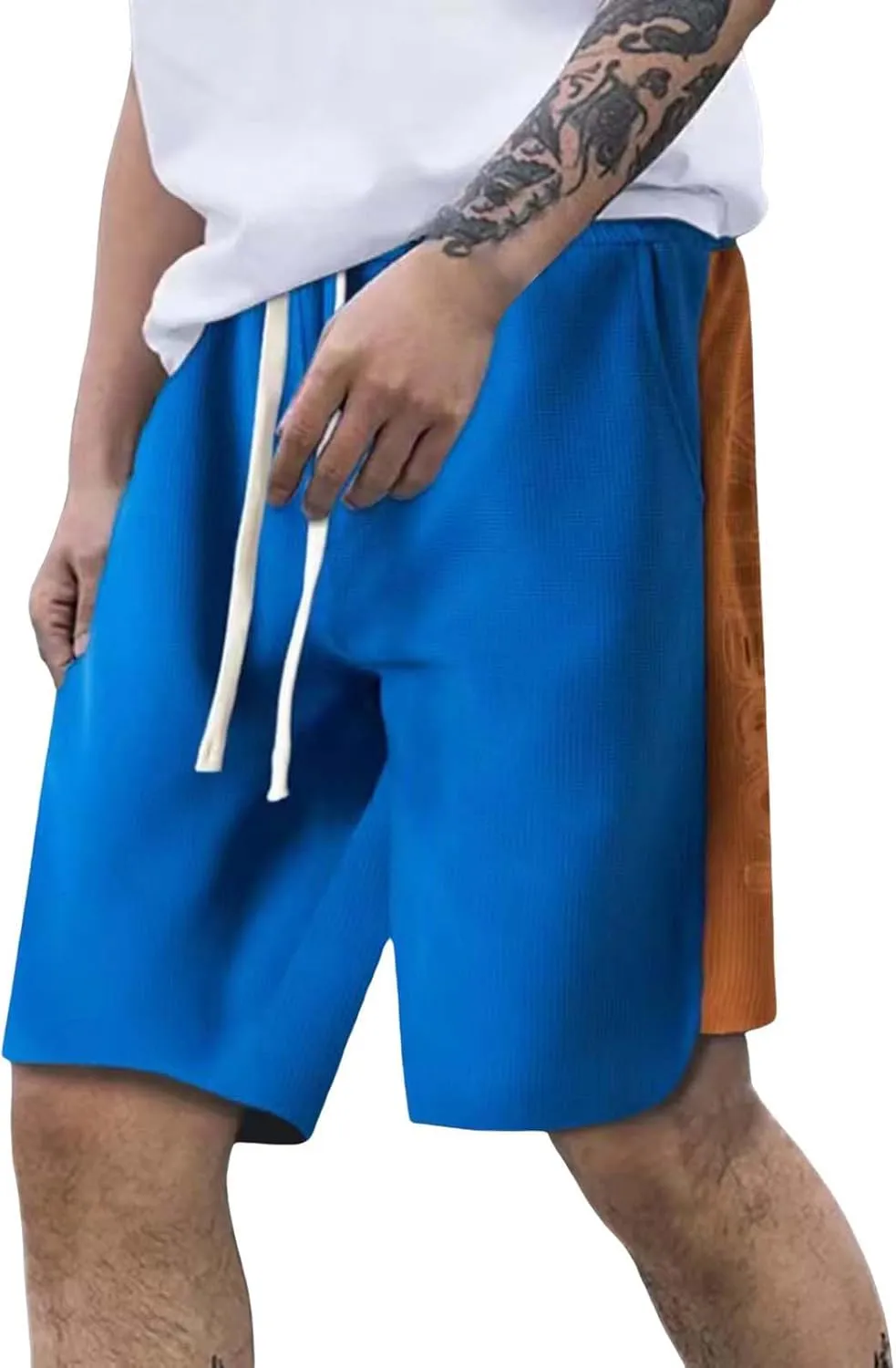 Mens Running Shorts with Pockets 7 Inch Lightweight Straight Leg Bermuda Shorts Quick Dry Gym Workout Athletic Shorts
