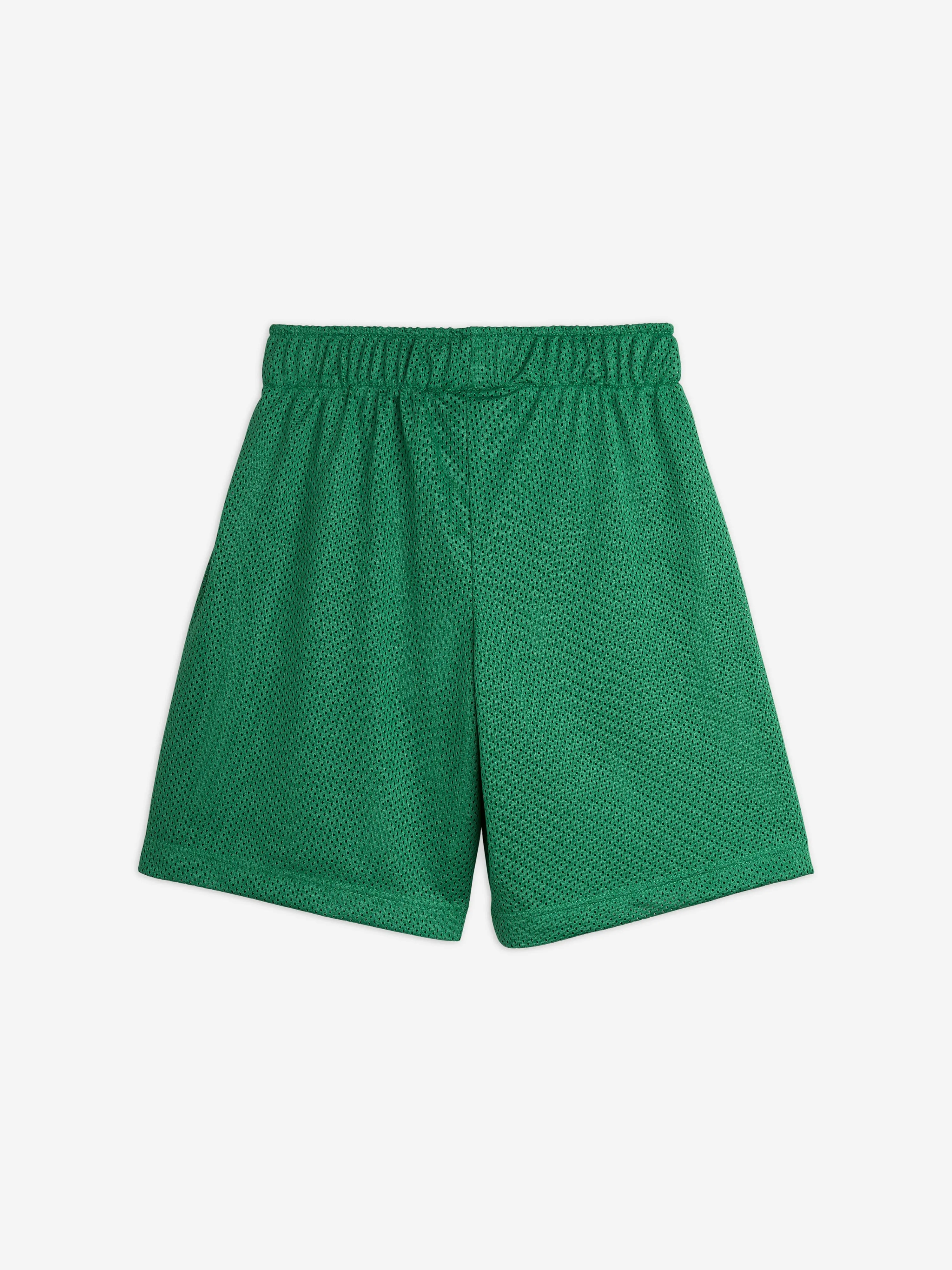 Mini Rodini Boys Basket Mesh Shorts in Green