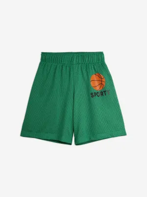 Mini Rodini Boys Basket Mesh Shorts in Green