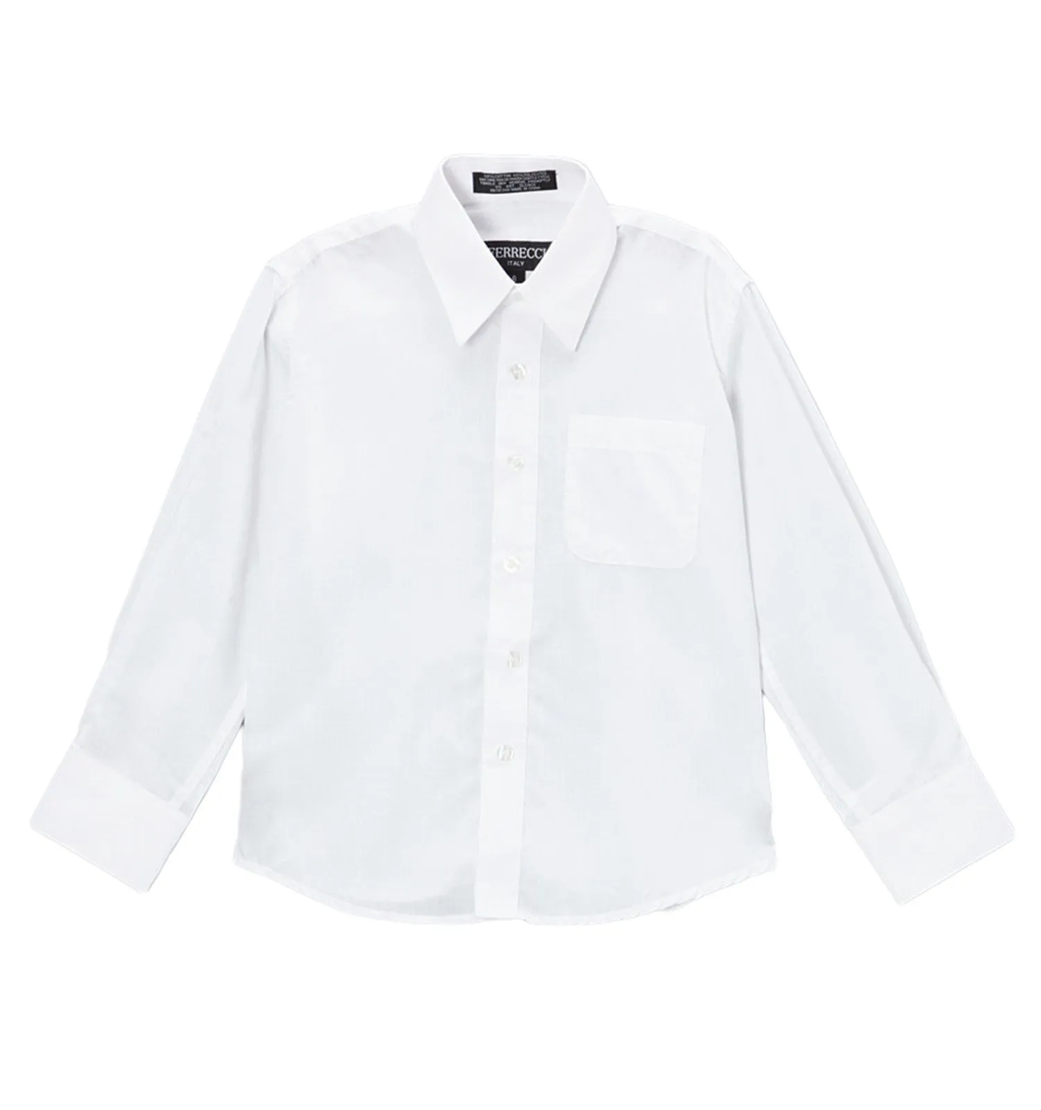 Premium Solid Cotton Blend White Dress Shirt