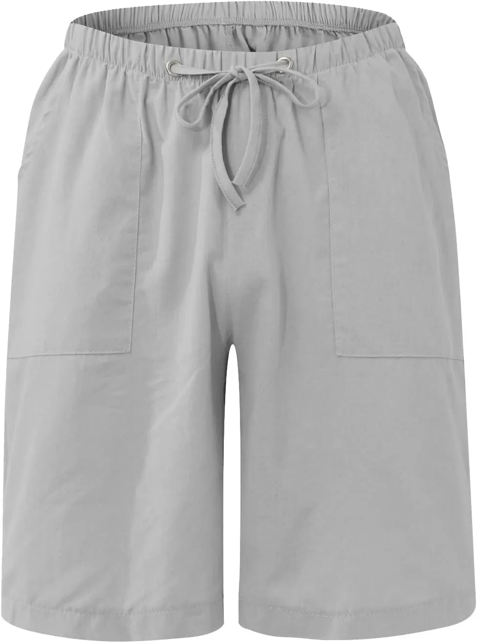 Running Shorts for Men Cotton Linen Shorts Drawstring Elastic Waist Shorts with Pockets Comfy Basketball Shorts