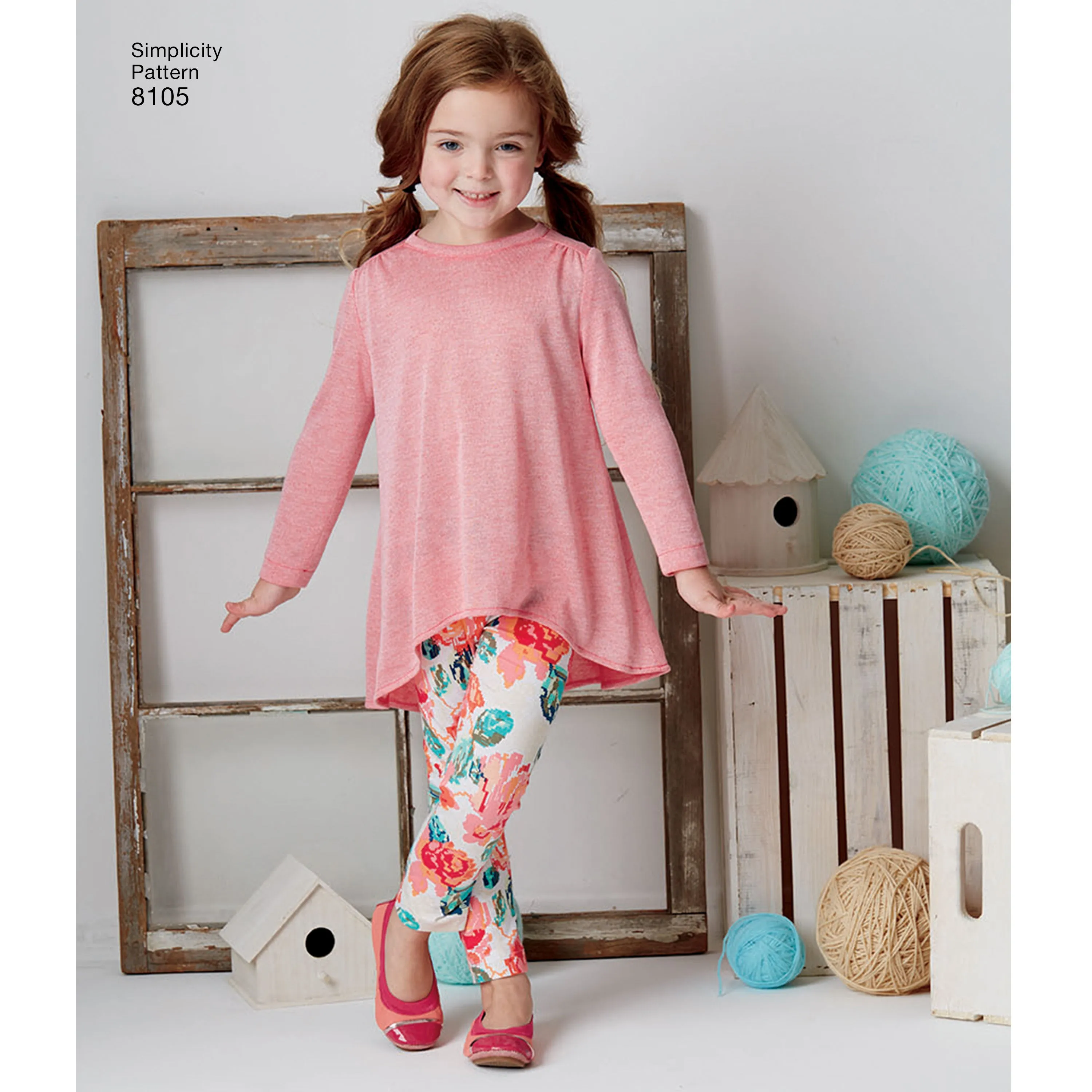 Simplicity Pattern S8105 Child's & Girls' Knit Tunics & Leggings