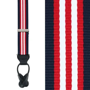 Sumner 35mm Grosgrain Weave Striped Button End Braces