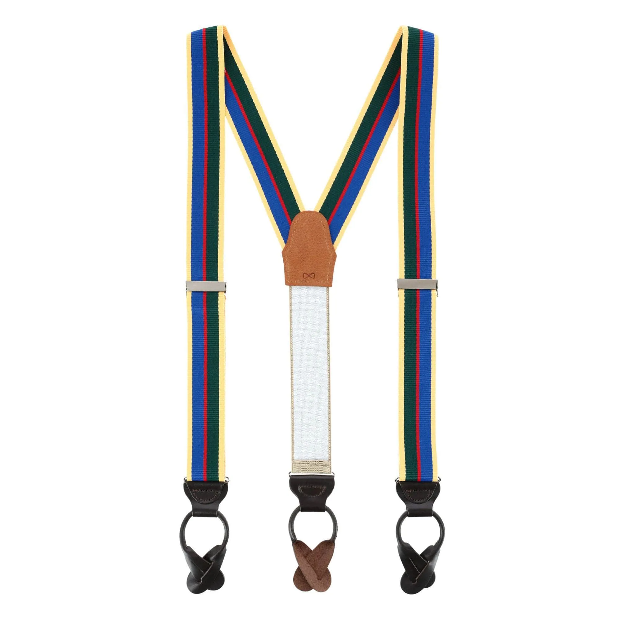 Sumner 35mm Grosgrain Weave Striped Button End Braces