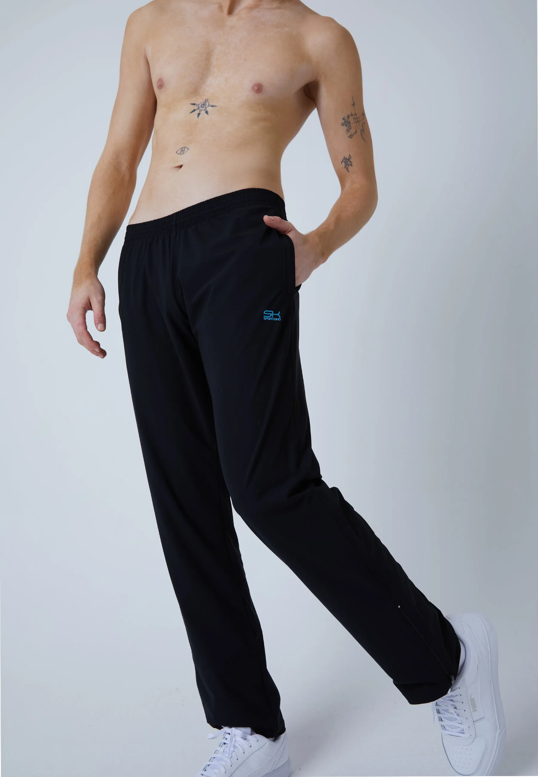 Tennis Woven Tracksuit Pants, black