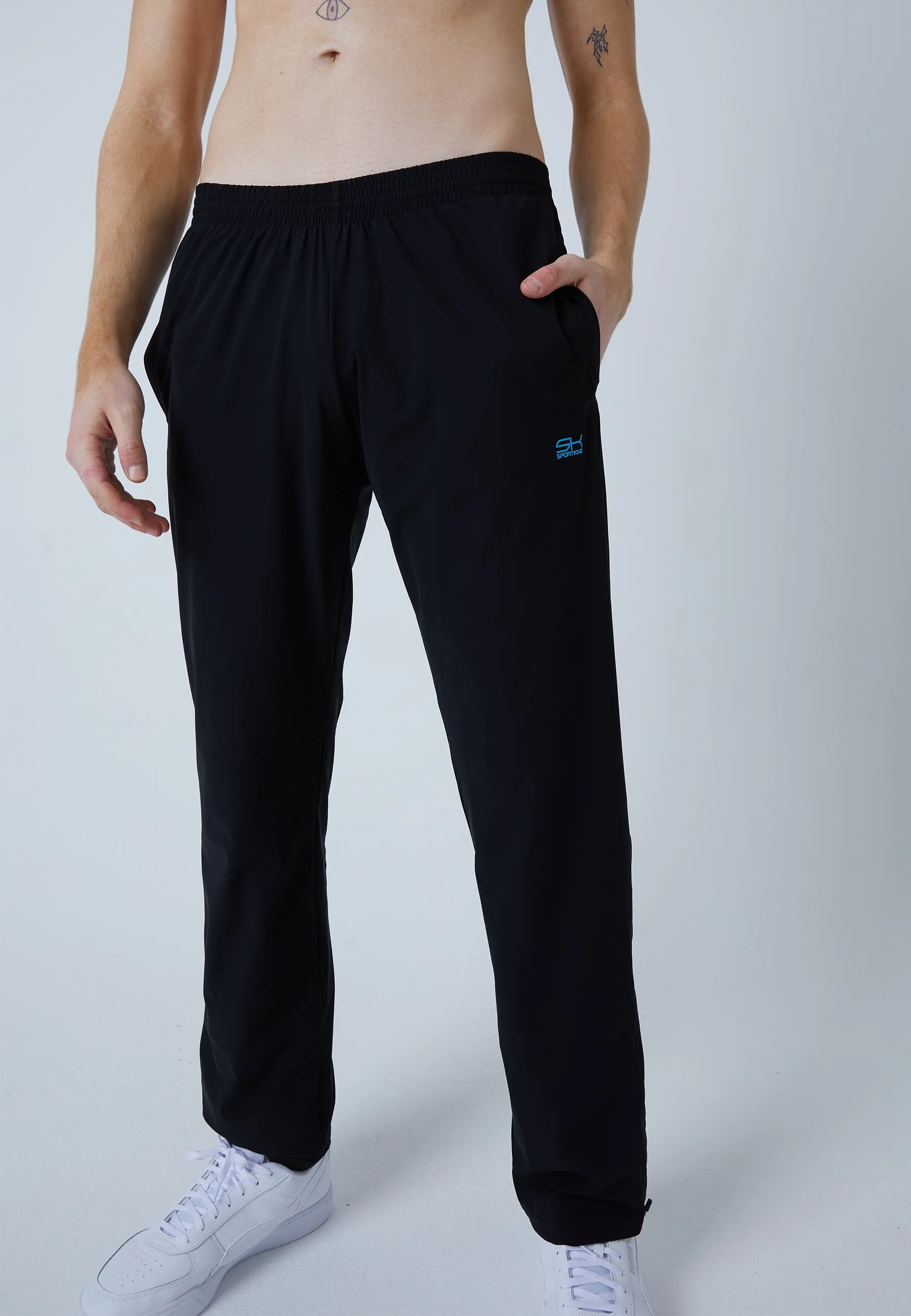 Tennis Woven Tracksuit Pants, black
