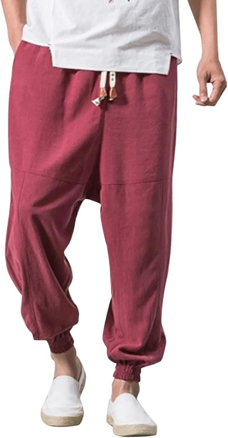 Trousers Men with Pockets Drawstring Elastic Pants Mid Waist Waist Solid Casual Men's Casual Chinos Pants Men