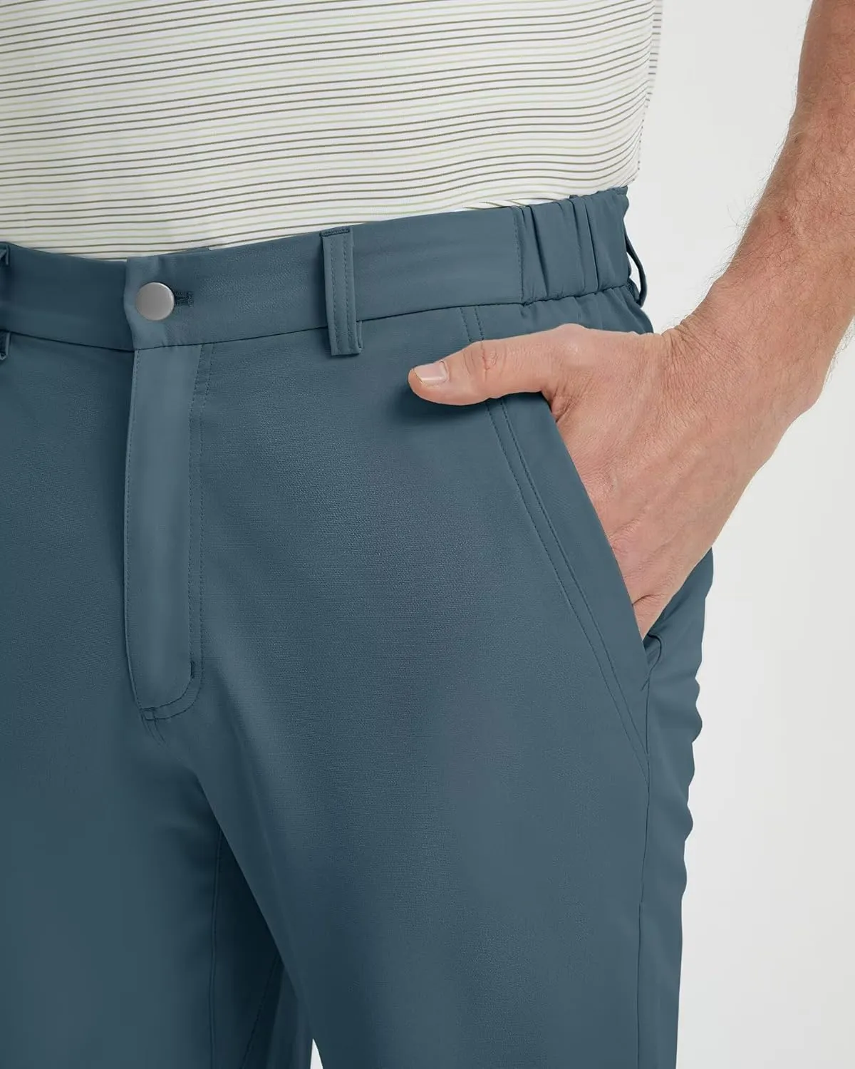 VEBOON Mens Golf Pants Stretch 30"/32"/34" Water-Resistant Lightweight Stretch Casual Flat Front Dress Pants with 5 Pockets