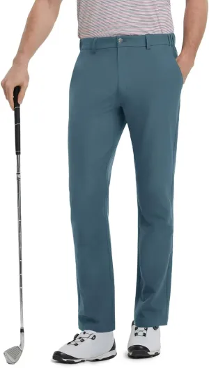 VEBOON Mens Golf Pants Stretch 30"/32"/34" Water-Resistant Lightweight Stretch Casual Flat Front Dress Pants with 5 Pockets
