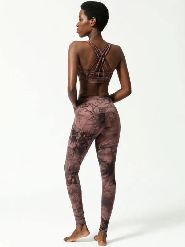 Women's Graphite Pink Activewear Sports Leggings