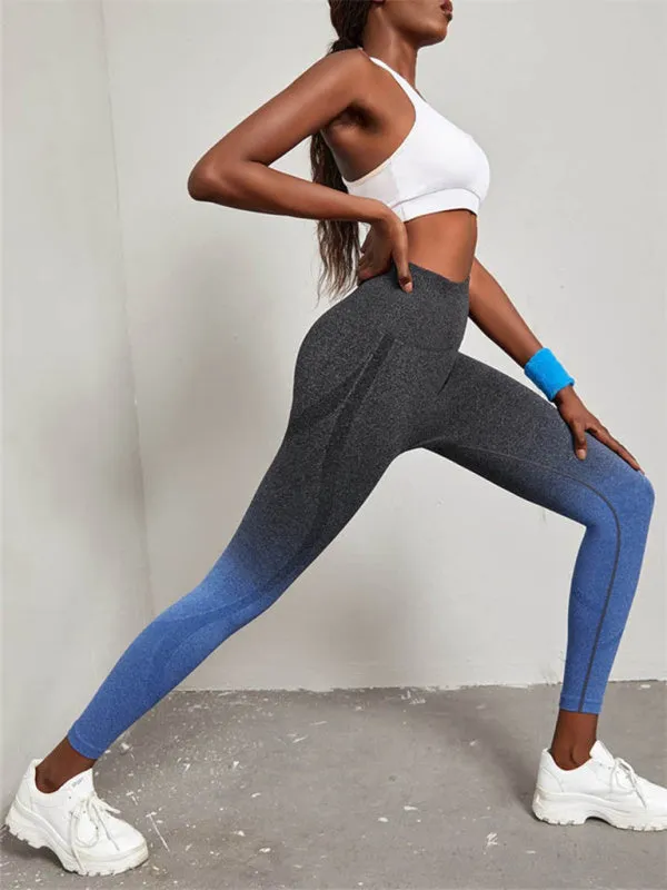 Women's Seamless High Waist Gradient Colour Activewear Leggings