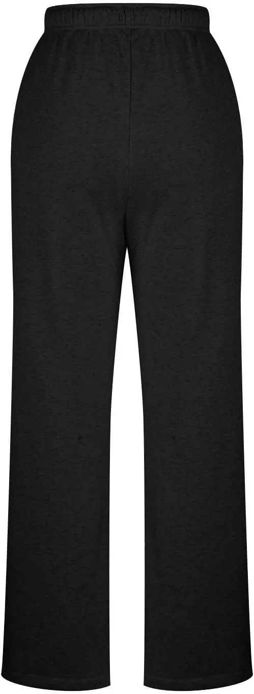Women's Wide Leg Sweatpants Fleece Lined Baggy Straight Leg Lounge Pants Spring Fall Outfits Athletic Joggers