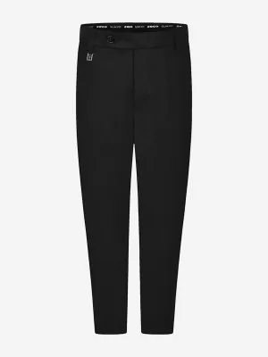 Zeco Boys School Slim Fit Short Leg Trousers in Black