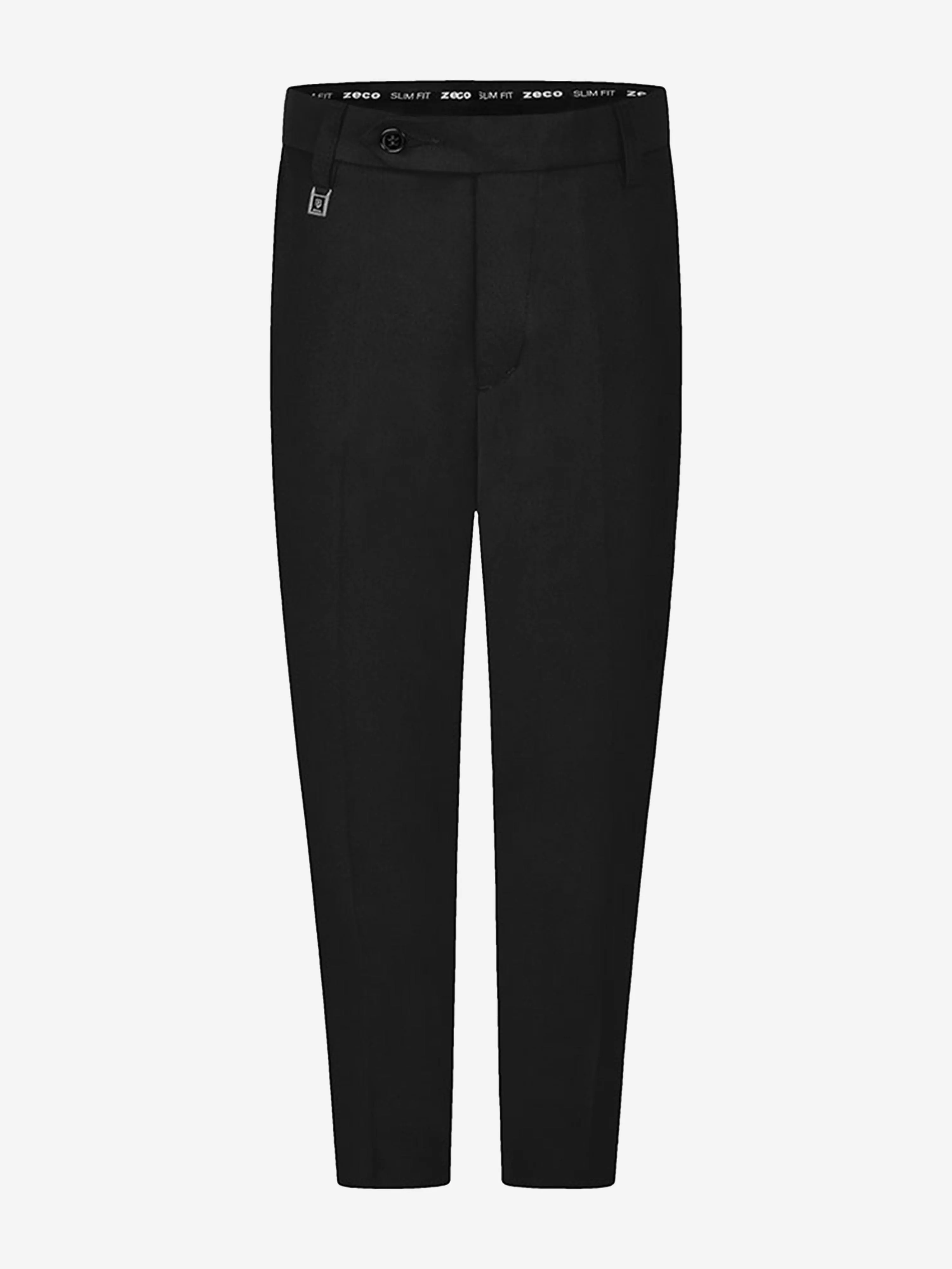 Zeco Boys School Slim Fit Short Leg Trousers in Black